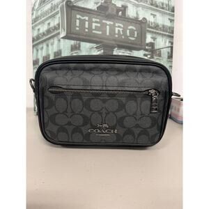 Coach CJ510 Elias Crossbody In Signature Canvas IN Charcoal